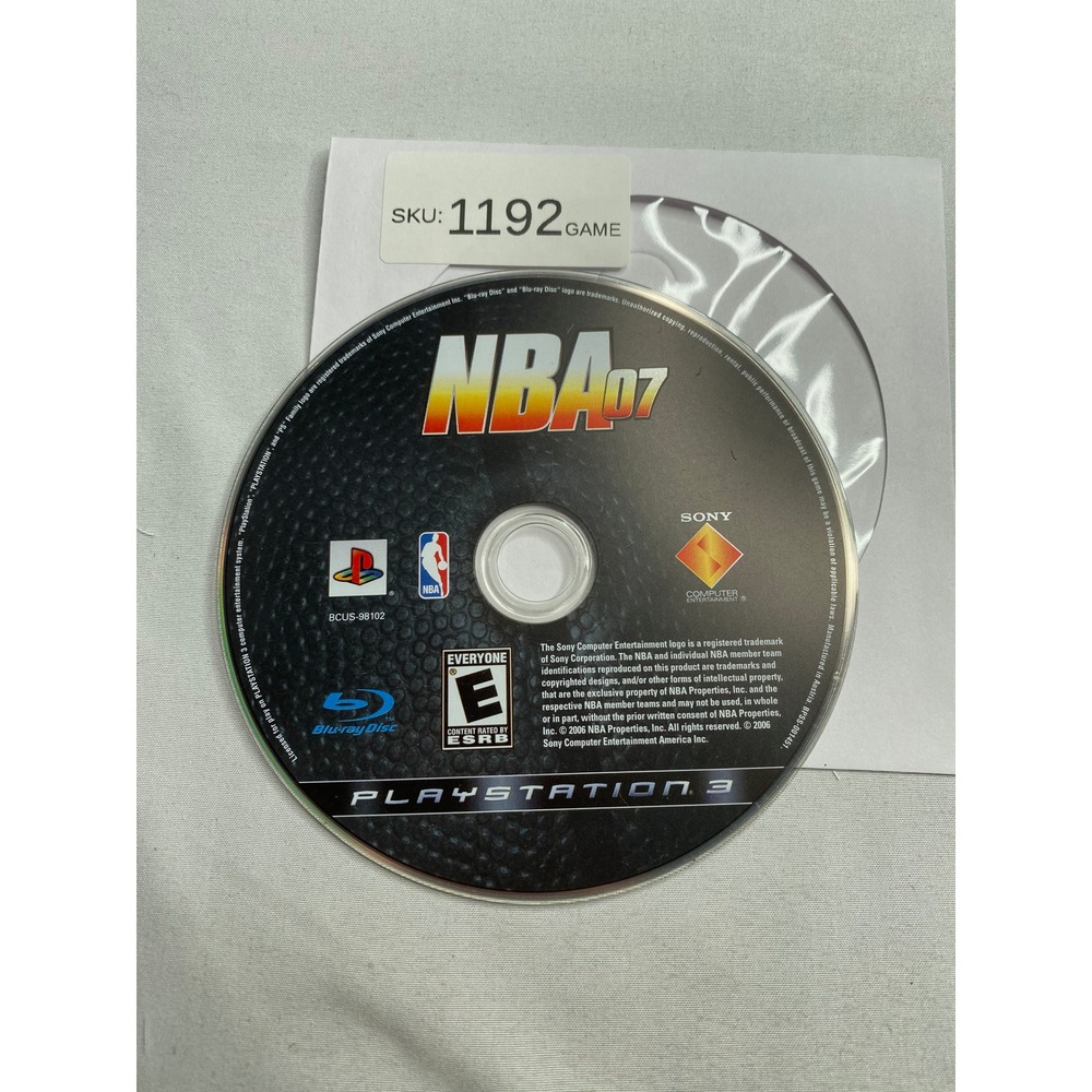 NBA 07 Sony PlayStation 3